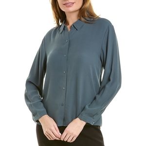 Eileen Fisher Silk Collar Blouse